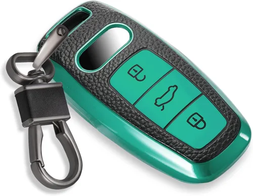 Miniatura 55 de Funda para llavero Jeep con llavero trenzado de diamante de lujo, funda suave mejorada para Wrangler Rubicon Gladiator JL JLU JT Sahara JLU Flip