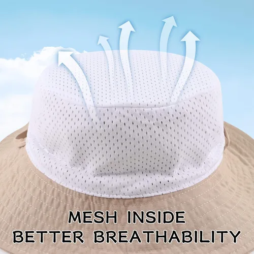 Miniatura 5 de Peecabe Sombrero de sol para bebé, sombrero ajustable para niños, sombrero de pescador de verano, sombreros de protección solar para bebés y niños