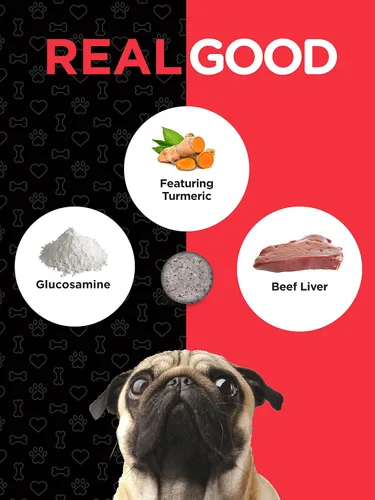 Miniatura 5 de Horbaach - Suplemento para cadera y articulaciones para perros, 150 masticables, con glucosamina, condroitina y MSM, sin OMG, sin gluten, por River