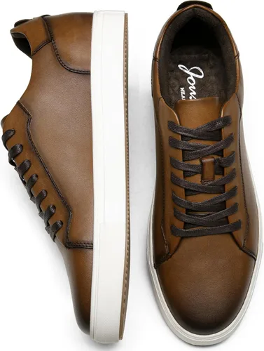 Miniatura 4 de Jousen Zapatos deportivos de moda para hombre, de cuero pulido, zapatos casuales de negocios con estilo retro para hombre