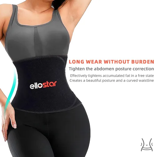 Miniatura 7 de ellostar Faja reductora de cintura para mujeres y hombres y banda de control de abdomen, moldeador de cuerpo, sauna, banda para el sudor