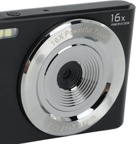 Miniatura 7 de Cámara digital para vlogging, pantalla de 2.8 pulgadas, cámara de zoom digital 16X, cámara de video 4K fotográfica de 44 MP, luz de relleno