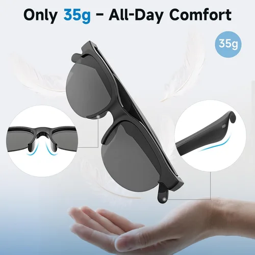 Miniatura 5 de Lentes inteligentes AI Translator con audio Bluetooth, lentes fotocrómicas, asistente de voz, lentes de sol de oreja abierta para hombres y mujeres