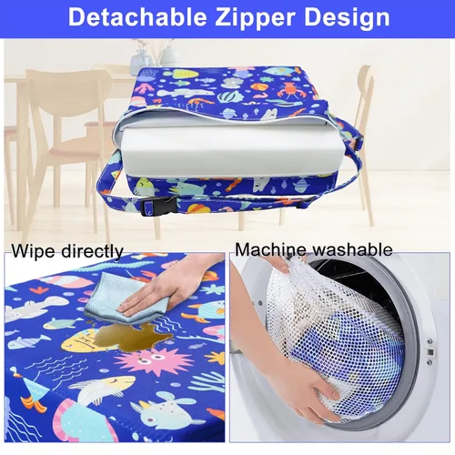 Miniatura 5 de Asiento elevador para niños pequeños para silla de cocina y mesa de comedor, lavable, grueso, soporte fuerte, silla elevadora portátil para que