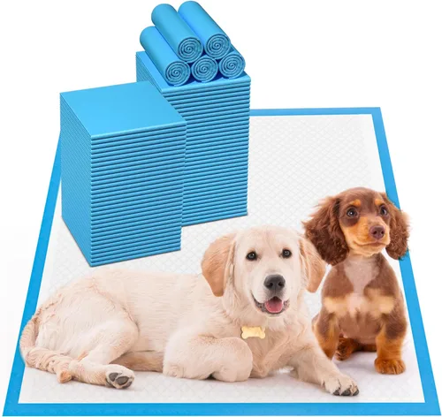 Almohadillas para entrenamiento de mascotas y cachorros a prueba de fugas, almohadillas de orina jumbo para perros con polímero grueso de absorción