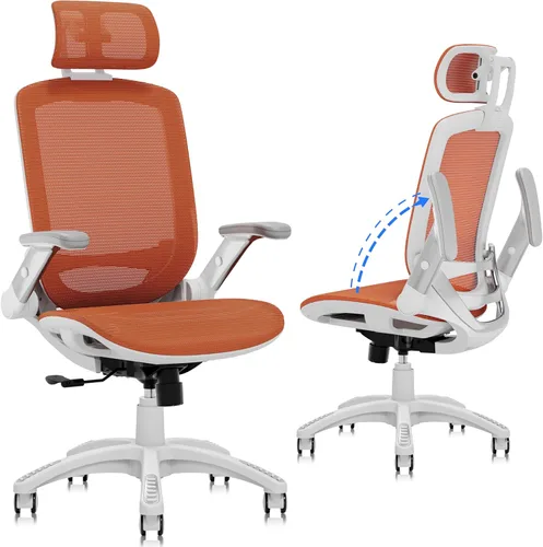 Miniatura 15 de GABRYLLY Silla de Oficina Ergonómica, Silla de Escritorio de Respaldo Alto para el Hogar con Reposacabezas, Brazos Abatibles, Bloqueo de Inclinación