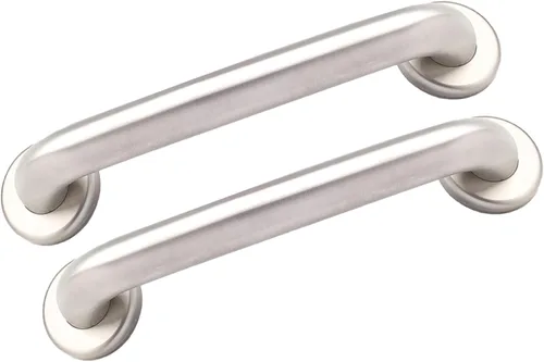 Paquete de 2 barras de agarre de 12 pulgadas para ducha de 1.5 pulgadas de diámetro | Las barras de agarre ADA para discapacitados para pared pueden
