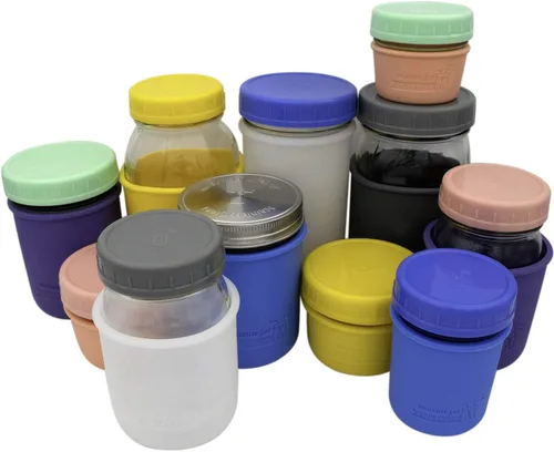 Miniatura 9 de Mason Jar Lifestyle - Fundas de silicona de 24 onzas para proteger frascos de bolas de Mason Jar Lifestyle (escarcha, paquete de 2)