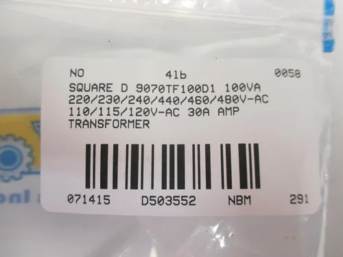 Miniatura 6 de Nuevo cuadrado D 9070TF100D1 480V-AC 120V-AC 100VA TRANSFORMADOR D503552