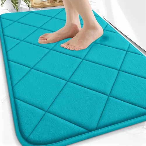 Miniatura 205 de OLANLY Tapete de baño de espuma viscoelástica de 24 x 16 pulgadas, ultra suave y absorbente, lavable a máquina, cómodo tapete de baño para suelo