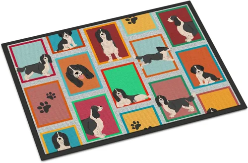 Miniatura 117 de Caroline's Treasures MLM1149MAT - Felpudo rojo Border Collie de 18 x 27 pulgadas, para interiores y exteriores, para entrada, antideslizante, Border