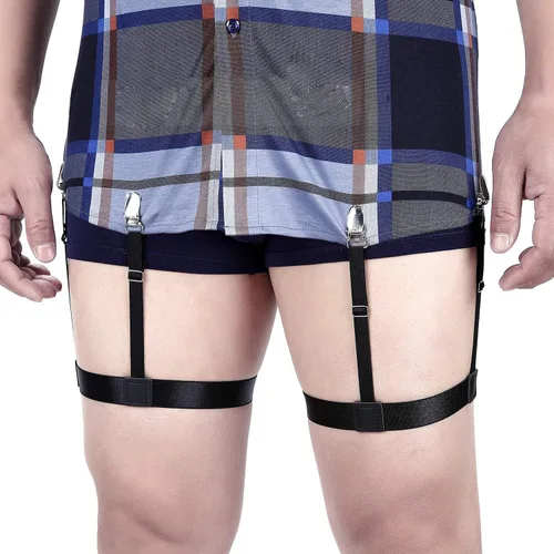 Miniatura 2 de Camiseta para hombre con soporte elástico ajustable para liguero con abrazaderas de bloqueo antideslizantes para policía militar Lager