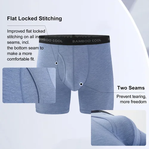 Miniatura 6 de BAMBOO COOL Calzoncillos tipo bóxer para hombre (4 o 7 unidades)