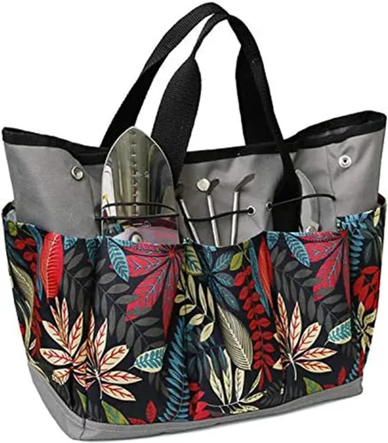 Bolsa de herramientas de jardín, bolsa de jardinería de hoja de arce con 8 bolsillos, bolsa de lona para jardín para mujeres y hombres, bolsa de Flor