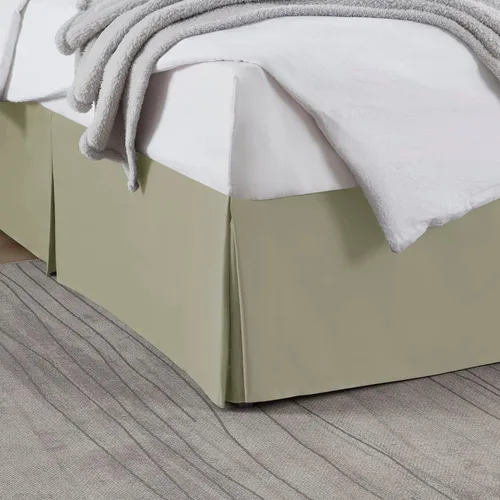 Miniatura 20 de Nestl Falda de cama individual blanca – Falda de cama de tamaño individual de 14 pulgadas de caída – Faldas de cama de microfibra cepillada – Falda