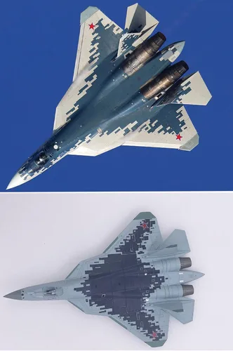 Miniatura 6 de Sukhoi Su-57 1/100 Modelo de avión fundido a troquel