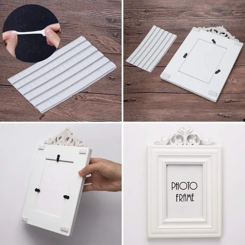 Miniatura 4 de AIEX - 96 piezas de masilla adhesiva no tóxica, reutilizable y removible, para montaje en pared, segura para colgar imágenes, cuadros y fotografías