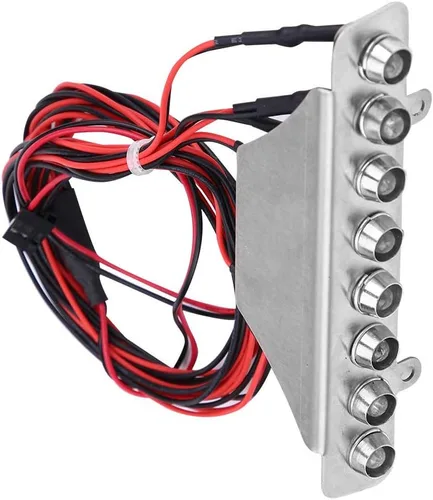 Miniatura 2 de Barra de luz LED para automóvil a control remoto, 8 LED blanco brillante y rojo para mayor visibilidad nocturna RC camión barra de luz con luz