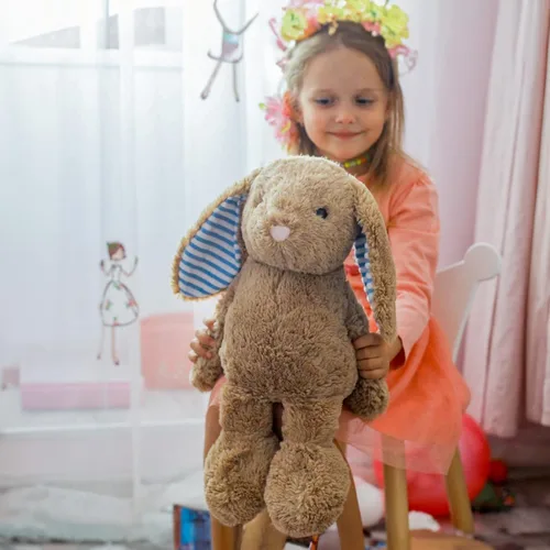 Miniatura 4 de WEIGEDU Animales de Peluche de Conejo para Niños, Niñas, Regalos de Cumpleaños, Hora de Dormir, Navidad, Pascua Marrón