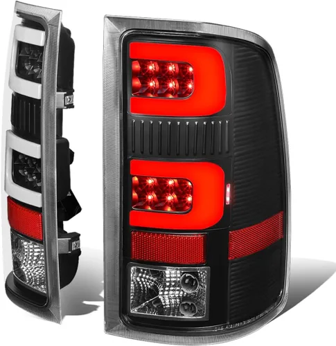 Auto Dynasty Luces traseras compatibles con GMC Sierra 1500 2500HD 3500HD 2007-2014, luces de freno LED DRL 3D del lado del conductor y del