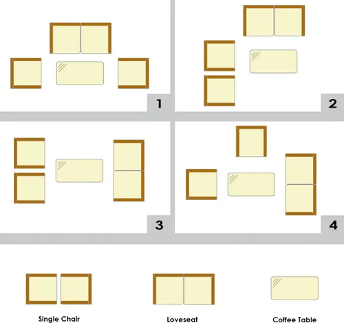 Miniatura 6 de KOTEK Juego de muebles de patio de 4 piezas, juego de conversación de mimbre de ratán al aire libre, juego de sofá y mesa de ratán al aire libre