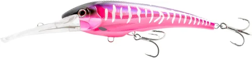 Miniatura 34 de Nomad Design DTX Minnow con sistema Autotune patentado - Acción de natación de pez cebo agonizante, BKK Diablo Caballa Rosa Caliente
