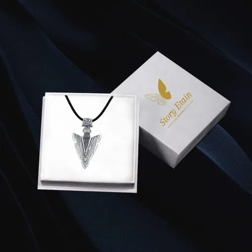 Miniatura 7 de StoryEtain Collares vikingos con punta de flecha collares geniales de plata de ley S925 para hombres joyería vikinga punk hip hop regalo para amigos