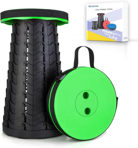 Boreeman Taburete plegable mejorado, ligero pero más resistente, con capacidad de carga, 400 libras, taburete plegable portátil para camping, pesca,