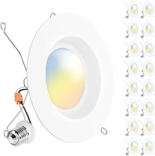 Sunco - Paquete de 16 luces LED de 6 pulgadas, iluminación empotrada reacondicionada, ajuste suave, 965 LM, 13 W (equivalente a 75 W), CCT