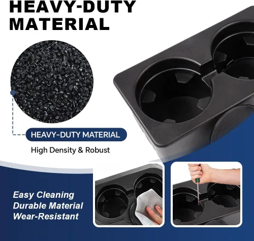 Miniatura 3 de PIT66 Soporte para taza de consola central, compatible con Dodge Ram 1500 2500 3500 2003-2012 negro mate 6L3Z-18264A01-B