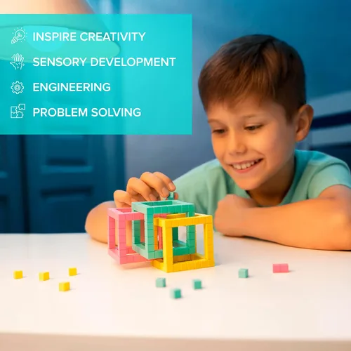 Miniatura 3 de PIXIO Sweet - Bloques magnéticos pequeños de construcción en estilo de arte de píxeles con aplicación gratuita - Cubos de plástico de 5/16" con 6