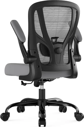 Miniatura 9 de Silla de oficina ergonómica de escritorio, silla de computadora de malla, silla de trabajo transpirable con ruedas, soporte lumbar ajustable, sillas