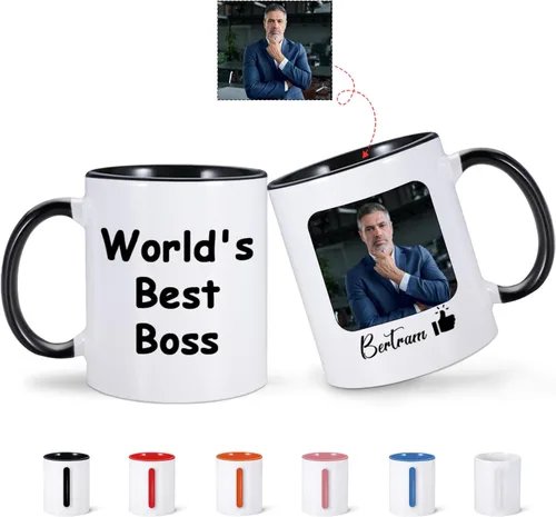 Regalos personalizados para el día del jefe para hombres y mujeres, taza del mejor jefe del mundo, regalos de oficina para jefe, regalos de