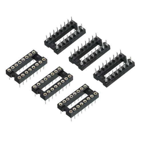 Miniatura 8 de MECCANIXITY DIP IC Chip Adaptador de zócalo de Pin Redondo 8P 0.100 in Pitch IC Socket para PCB Board Chip, paquete de 6