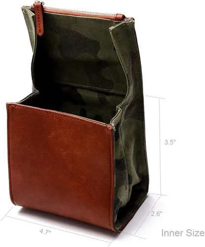 Miniatura 3 de CANPIS - Funda para cámara sin espejo, bolsa de cuero para lente de cámara, bolsa de viaje para fotografía, bolsa de almacenamiento de mano al aire
