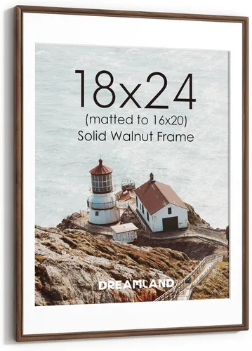 Miniatura 43 de Dreamland Marco de fotos de 16 x 24 pulgadas, marco de madera de roble macizo de 16 x 24 pulgadas con vidrio real, marcos de madera de 16 x 24