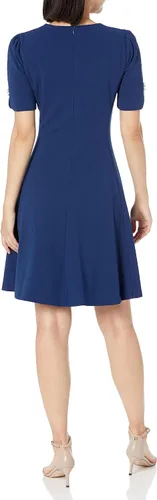 Miniatura 2 de DKNY Manga abotonada ajustada y acampanada para mujer