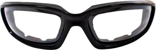 Miniatura 2 de Birdz Gafas de sol Oriole acolchadas para montar en motocicleta, día noche, amanecer, atardecer, 3 pares de montura negra brillante con amarillo