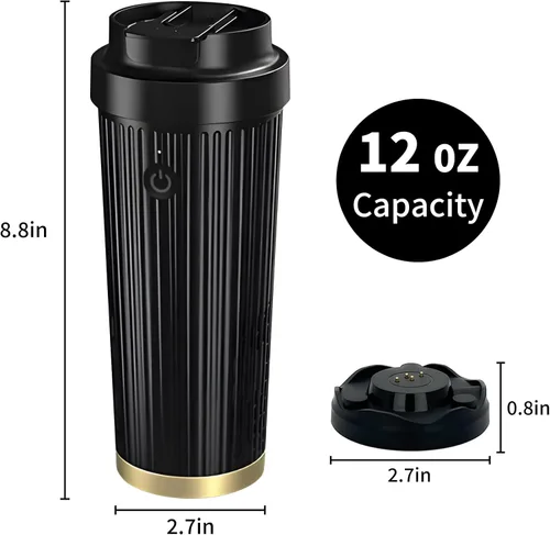 Miniatura 5 de Enfriador y calentador inteligente 2 en 1 de 12 V, mantiene la bebida fría o caliente en el soporte, calentador de agua y leche para bebidas y café