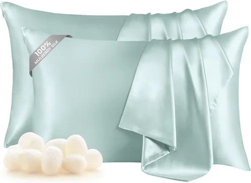 Miniatura 62 de THXSILK Funda de almohada de seda de morera 100% para cabello y piel, funda de almohada de seda hipoalergénica, suave, transpirable, con cremallera