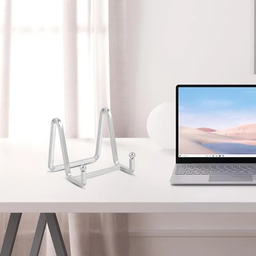 Miniatura 7 de DIDUDIDU Soportes para platos pequeños – Soportes de caballete de hierro de 3 pulgadas para platos decorativos, marcos de fotos, fotos, arte