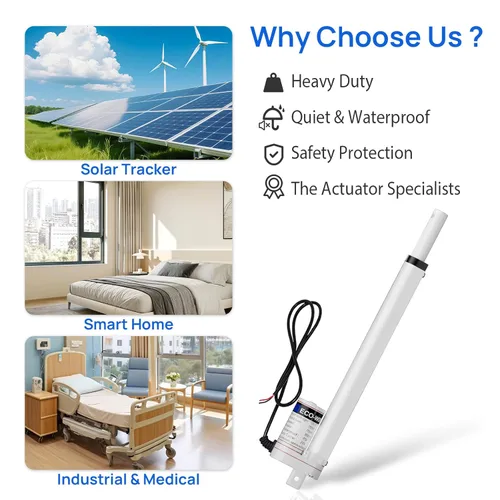 Miniatura 2 de Rastreador solar de Eco-Worthy, muy resistente, carga de hasta 330 lb, accionamiento lineal, multifunción, uso automático electrónico, 6", 12v