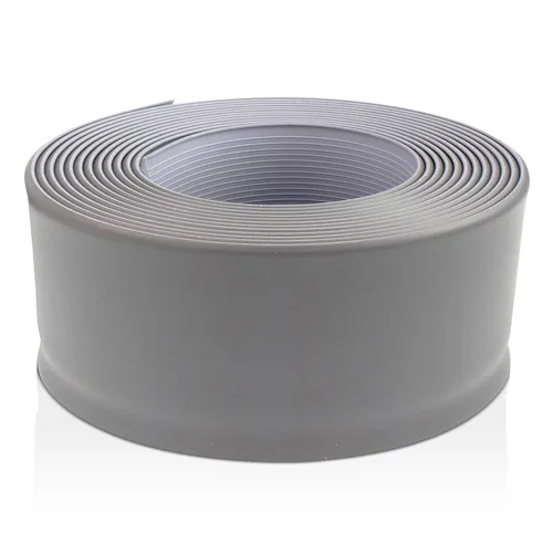 Miniatura 4 de Base de pared de vinilo blanco de 2-1/2 pulgadas x 20 pies, base de pared sin pegamento, duradera y flexible, base de vinilo fácil de instalar que
