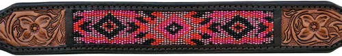 Miniatura 3 de Collar de cuero para perro, tamaño extra pequeño, estilo occidental, resistente, con cuentas ajustables y acolchado, suave para cachorros y perros