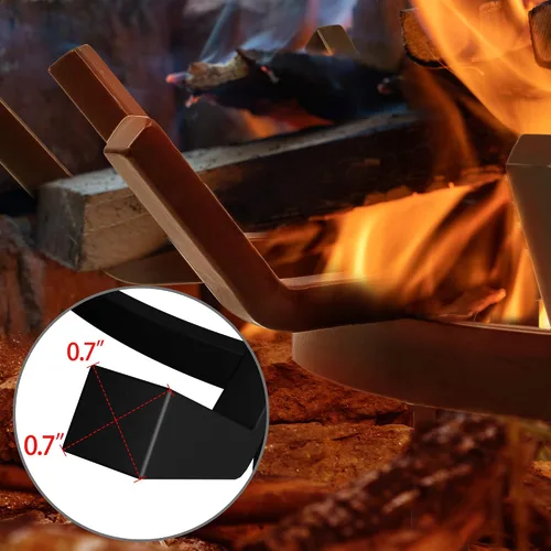 Miniatura 4 de AMAGABELI GARDEN & HOME Rejilla para Fogata Redonda de 27 Pulgadas, Rejilla de Troncos para Chimenea, Soporte de Acero Sólido para Quemar Leña
