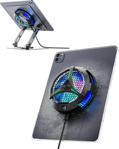 Miniatura 10 de ACEDAYS Enfriador magnético para iPad, enfriador de tableta para iPad/Surface Pro/Samsung Tab, radiador universal con pantalla de temperatura