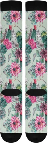 Miniatura 8 de KLL Calcetines de compresión para mujeres y hombres, calcetines largos de circulación, ideales para atletismo, correr, ciclismo, enfermeras