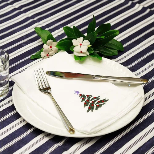 Miniatura 3 de Servilletas de Navidad, servilletas de tela, servilletas blancas 100% algodón, suaves y cómodas, servilletas reutilizables, servilletas de mesa