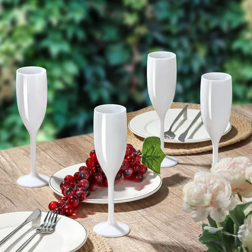 Miniatura 4 de XUWAIDSGN Copas de champán de acrílico Copas de champán para boda Copa de brindis de champán de acrílico Vaso de champán de plástico reutilizable