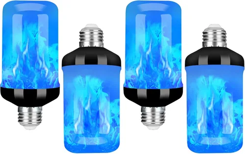 Miniatura 13 de Y- STOP Bombillas LED de llama mejoradas, 4 modos de luz parpadeante para exteriores con efecto invertido, bombilla de llama de base E26